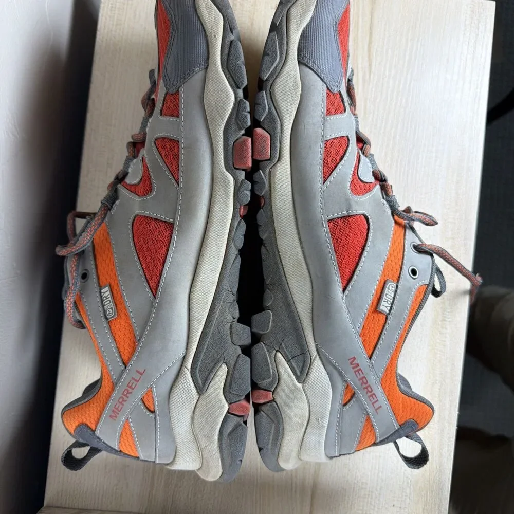 Merrell Moab Edge Mens Hiking Shoes 11.5 Grey Red